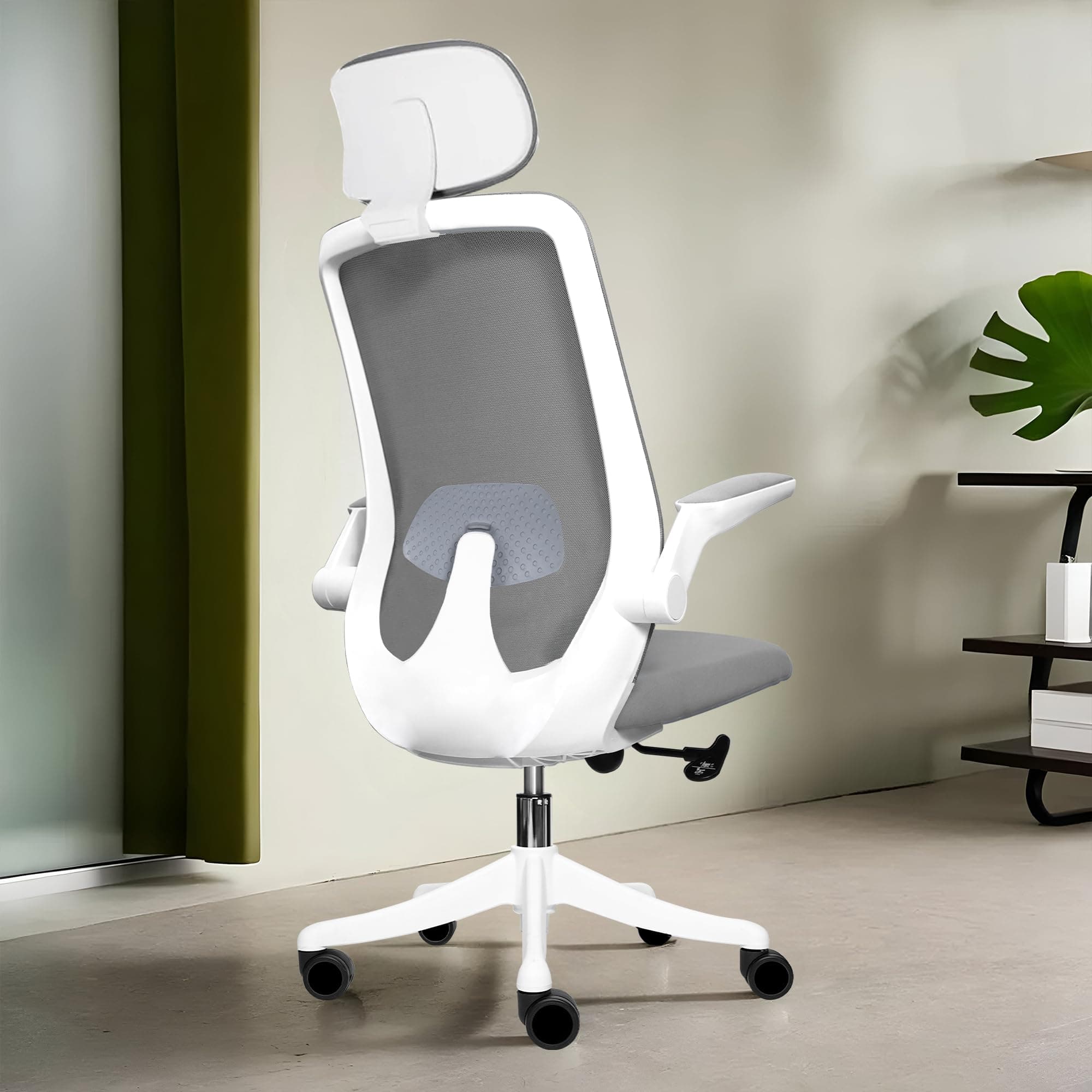 ROSE® Mono HighBack | 3 Years Brand Warranty Included | Office Chair,High Back Mesh Ergonomic Home Office Desk Chair with Adjustable Armrests, Lumbar Support,Tilt Lock Mechanism (White High Back)