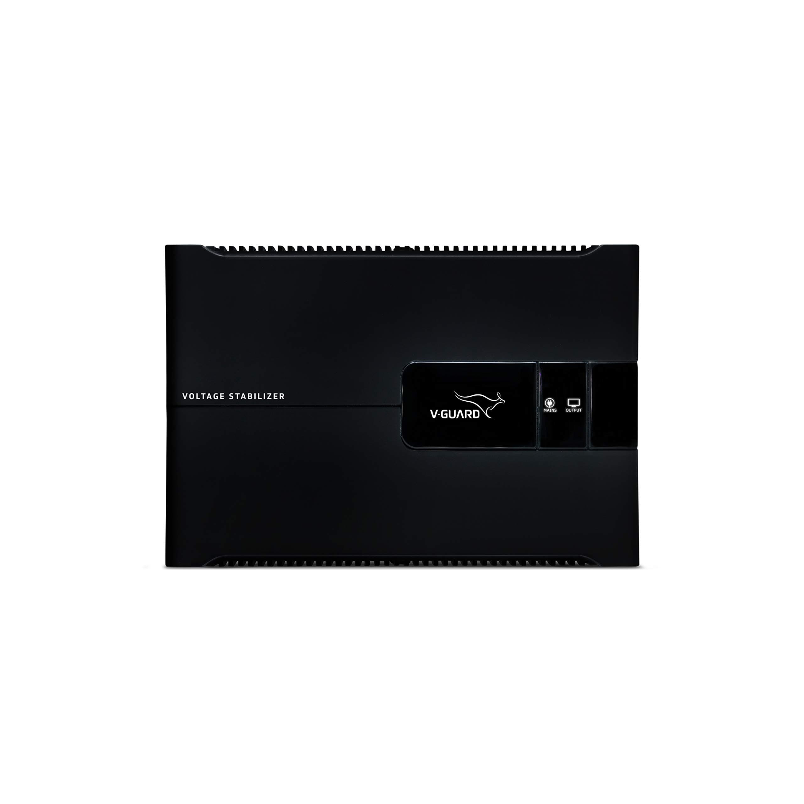 V-Guard Voltino Grand TV Stabilizer | Applicable for Smart TVs up to 203 cm (80)+Set Top Box,Home Theatre/Gaming Console | 4 Ampere Capacity | Graphical LED Display | Black