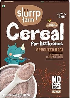 SLURRP FARM No Added Sugar,No Salt,Sprouted Ragi Powder,250 Gram