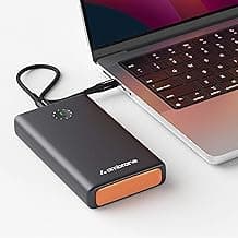Ambrane 100W Fast Charging Powerbank for MacBook, Type C Laptop & Mobile Charging, USB-A Output 25,000mAh Battery, Triple Output, Power Delivery & Quick Charge (Powerlit Ultra, Black)