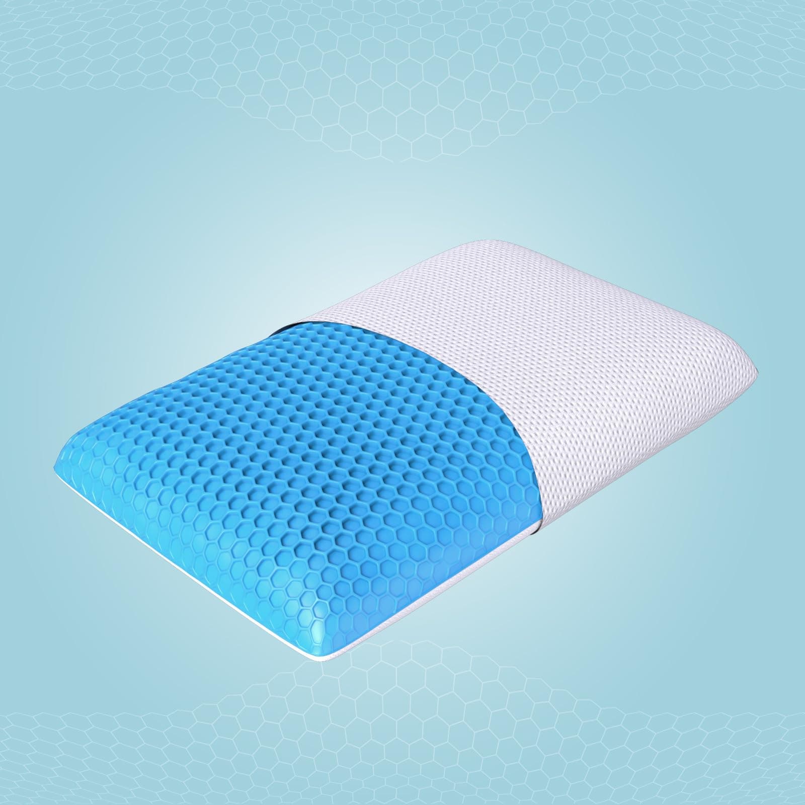 The Sleep Company SmartGRID Hybrid Pillow | Neck & Shoulder Support Sleeping Pillow | Ideal for Stomach and Back Sleepers | 26 x 16 Inches | 4" Height | White | Pack of 1
