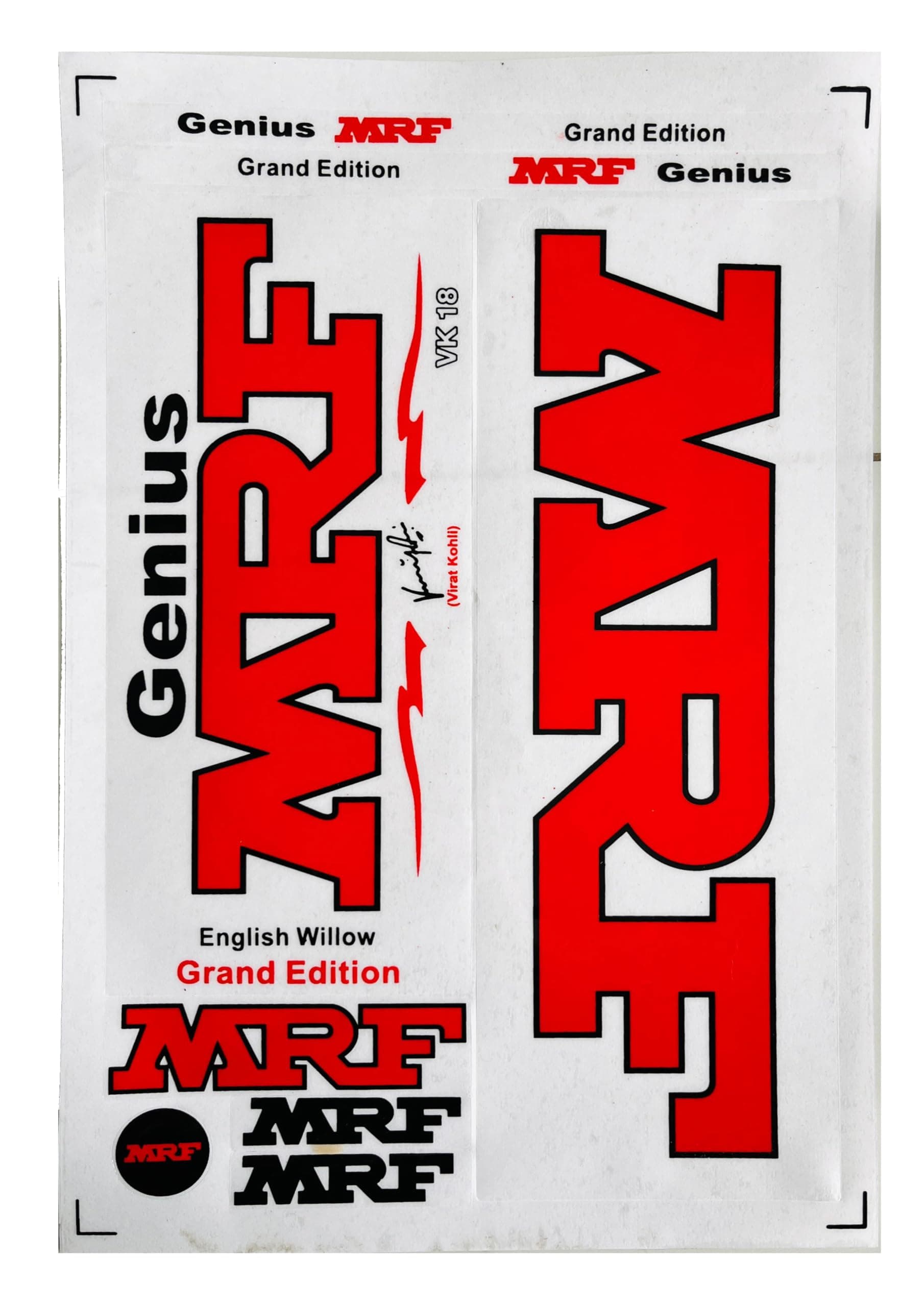Wrecking Machine 2026 3D Embossed VK18 Edition Model Cricket Bat Sticker Full Set of 1