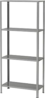 Ikea Alloy Steel Hyllis in/Outdoor Shelving Unit(60X27X140 Cm,23 5/8 X 10 5/8 X 55 1/8"),Grey