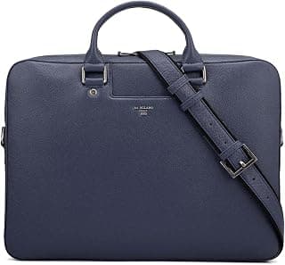 Da Milano Leather Laptop Bag for Men & Women - Fits Up To 15"