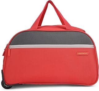 Aristocrat Enigma 52 Cm Polyester Softsided Cabin Size 2 Wheels Duffle Trolley - Red