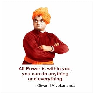 Swami Vivekananda Inspirational Quotes Vinyl Wall Sticker – 50x80 cm | Removable, Durable Home & Office Décor