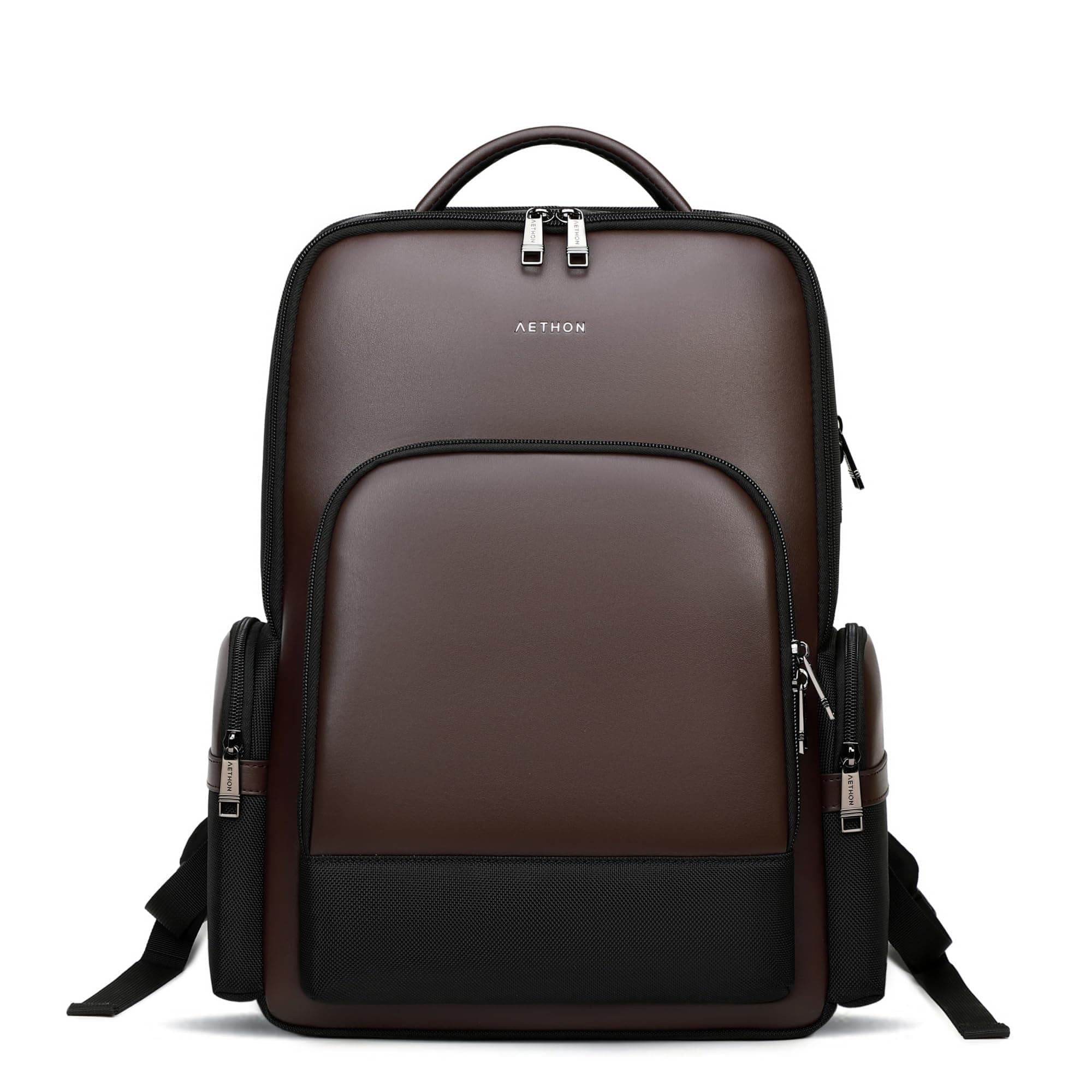 AETHON Krossover 15.6-Inch Laptop Backpack | Water-Resistant with Multiple Pockets for Office, Travel | Shoulder Bag Made with Vegan Microfiber Leather