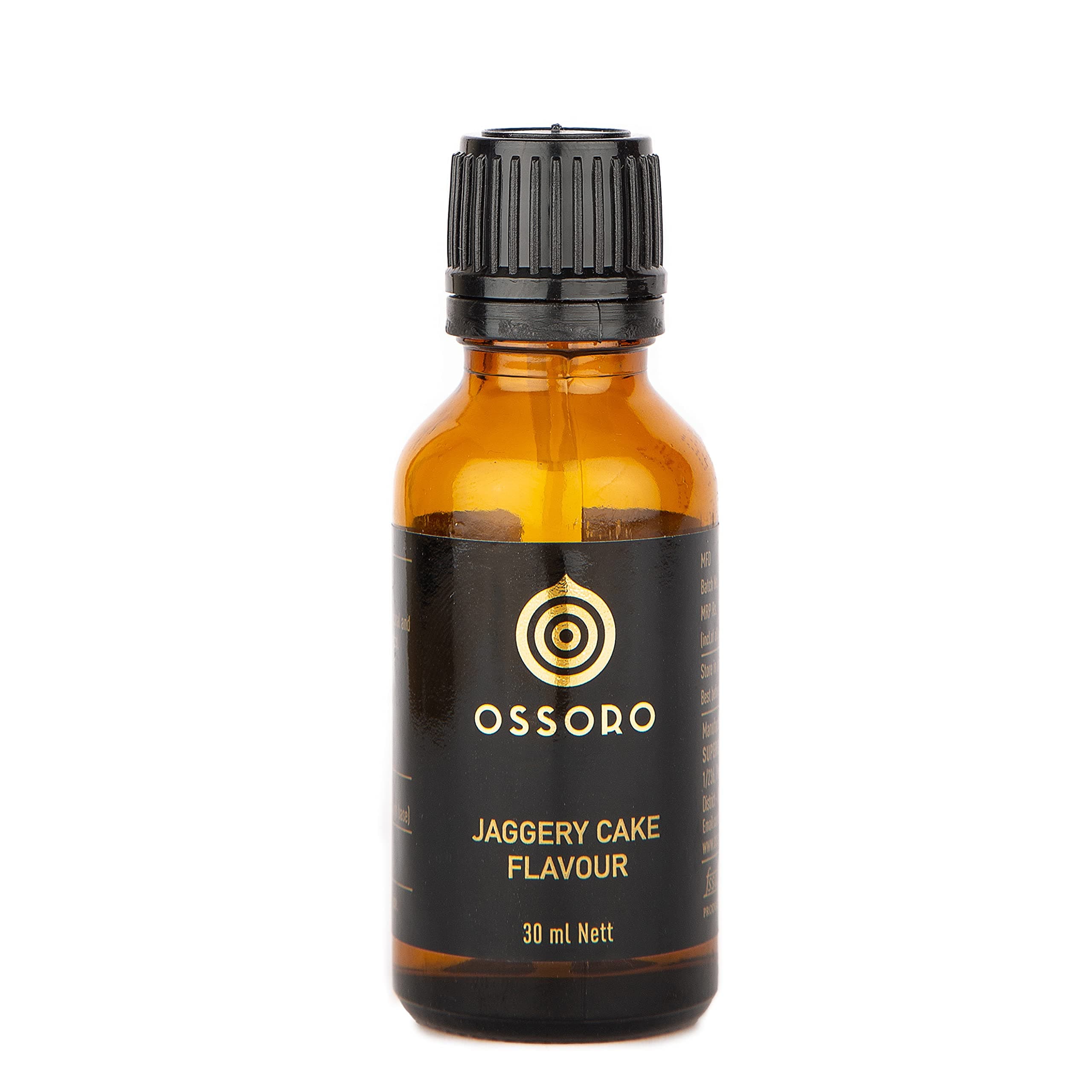Ossoro Jaggery Cake Flavour Essence, 30ml/ Glass Bottle