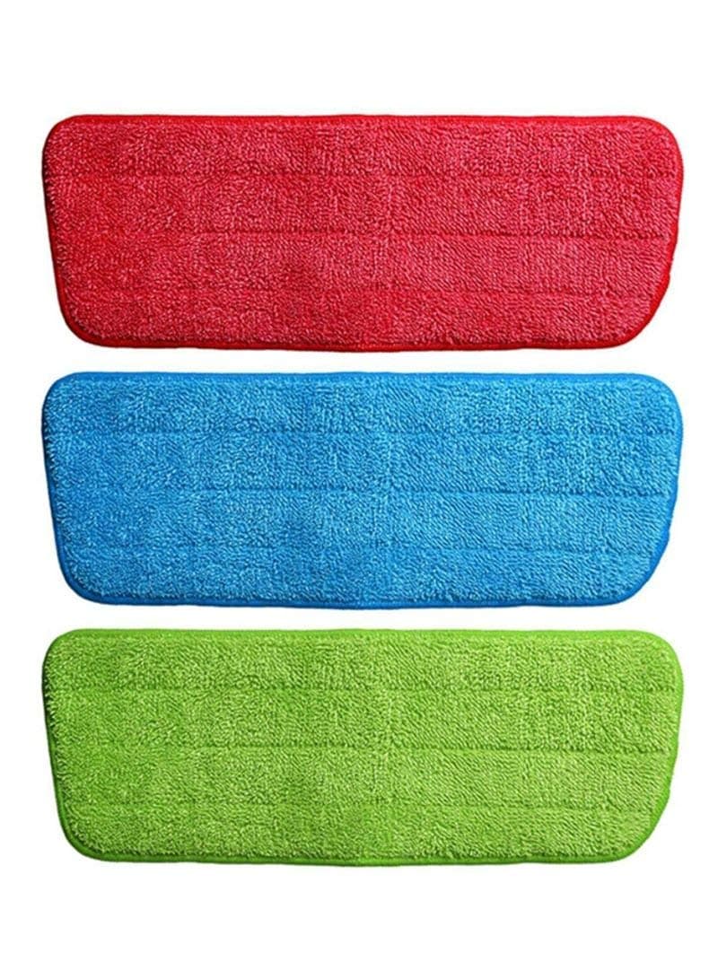 TS with TECHSUN Replacement Reusable Microfiber Spray Cleaning Mop Head Cloth Pads, Standard, Multicolour - 3Pieces
