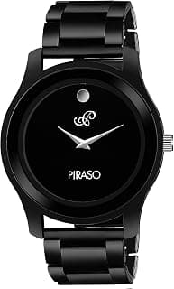 PIRASO PIRASO Men's and Women's Analog Decent Watch, Black