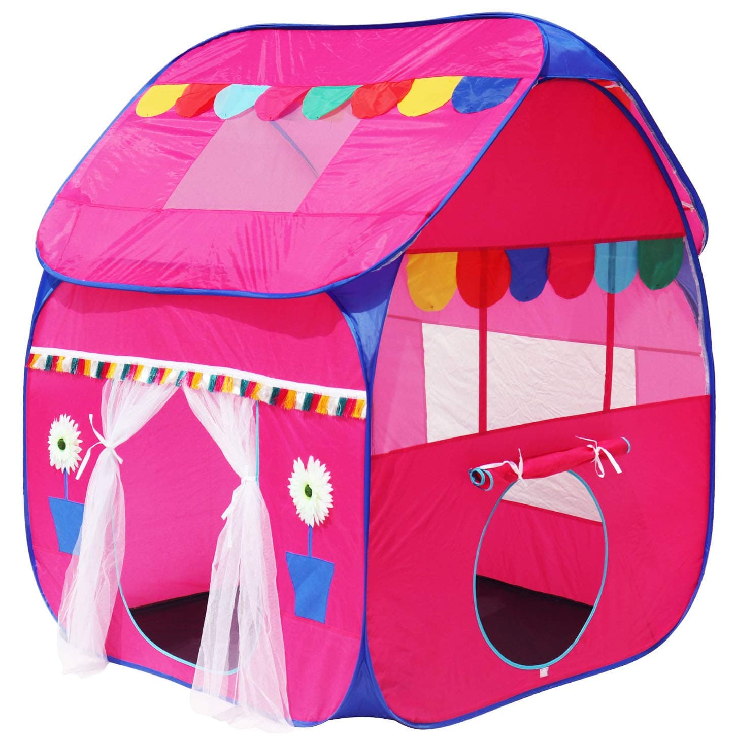 Homecute Foldable Pop Up Hut Type Kids Play Tent House, Big Size Pink | Jumbo Size, For Boys and Girls