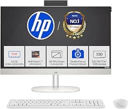 HP All-in-One, AMD Ryzen 7 7730U (16GB DDR4, 512GB SSD) IPS, Three-Sided, Micro-Edge, Anti-Glare, FHD, 23.8''(60.5 cm), Win 11 Home, Office 24, 5.27kg, FHD IR Camera, 24-cr0023in