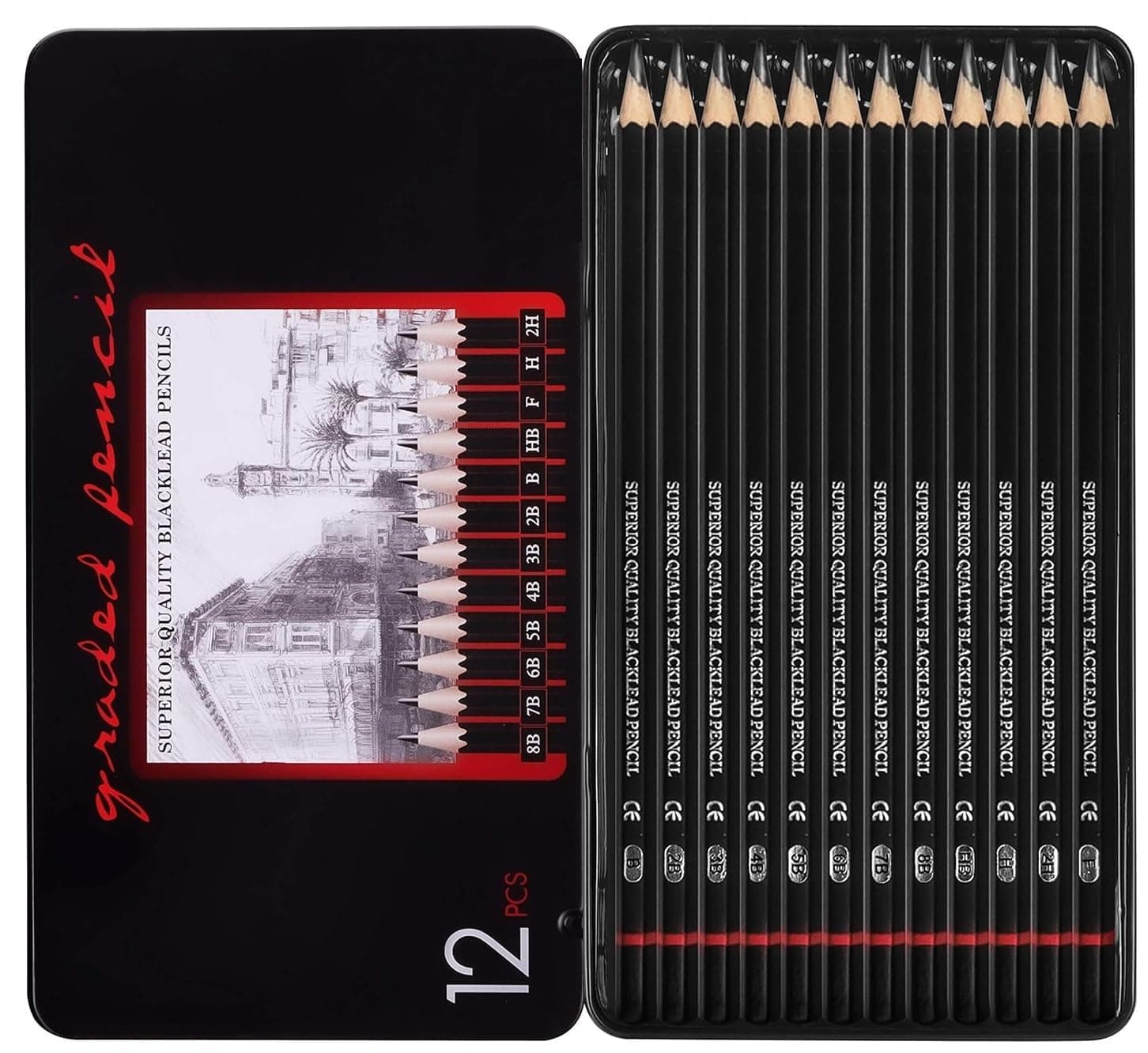 Corslet Sketch Pencils for Drawing | Professional Graphite for Art Drawing & Shading | Art Pencils for Sketching, Shading Pencils for Artists, Graphite for Illustration & Detail Work