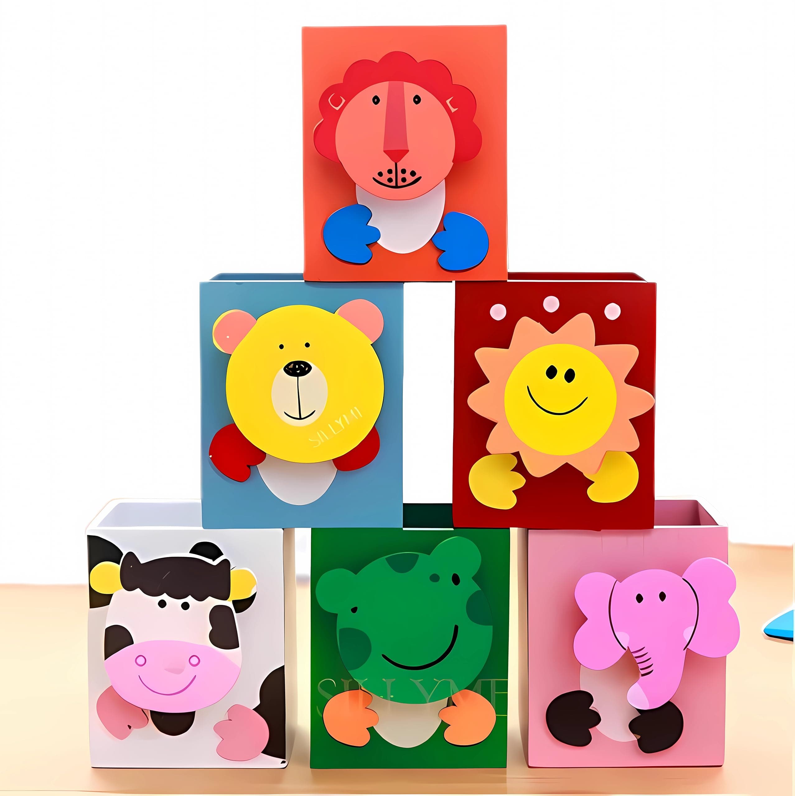 SILLYME Wooden Pencil Box return gifts birthday Party for kids - 6pcs | return gift for kids age 6-10 10-12 | Cute Animal Theme Stationery holder - birthday return gift for kids 6-12 kanjak gifts