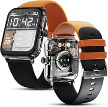Fire-Boltt Ninja Phantom Smart Watch 1.83” Display, Transparent Clear Body Design, Bluetooth Calling, 120+ Sports Modes, Voice Assistant, AI Outfit Watch Face Smartwatch for Men & Women Blaze Orange