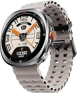 Fire-Boltt Fire-Boltt Axiom Round Smart Watch 1.43″ Super AMOLED Display with Always‑On Mode, Bluetooth Calling, Rotating Crown, SPO₂ & Heart Rate Monitor, IP67 Waterproof Silicone Smartwatch for Men - White