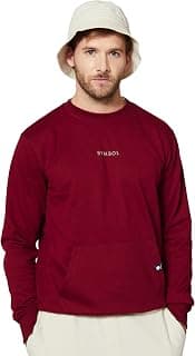 Amazon Brand - Symbol Men Cotton Rich Light Weight Crew Neck Sweatshirt (Regular Fit) (Available in Plus Sizes)