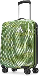 Aristocrat Cabin Combat Trolley Bag, 53 Cm Small Hardside Luggage | 8 Wheels, Combination Lock | Polycarbonate | 5 Year International Warranty | Green