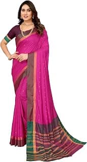 VJ Fashion Women Floral print Soft Silk Blend Saree with Banarasi and Unstched Matchind Blouse Piace | Sari for Women
