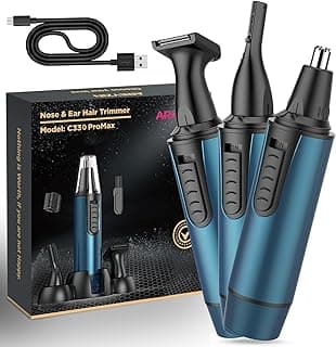 AREYZIN Nose Trimmer for Man 3-in-1 Multipurpose Nose Hair Remover Eyebrow Trimmer For Women- Rechargeable USB, Stainless Steel Blades, Waterproof - Perfect Grooming Gift