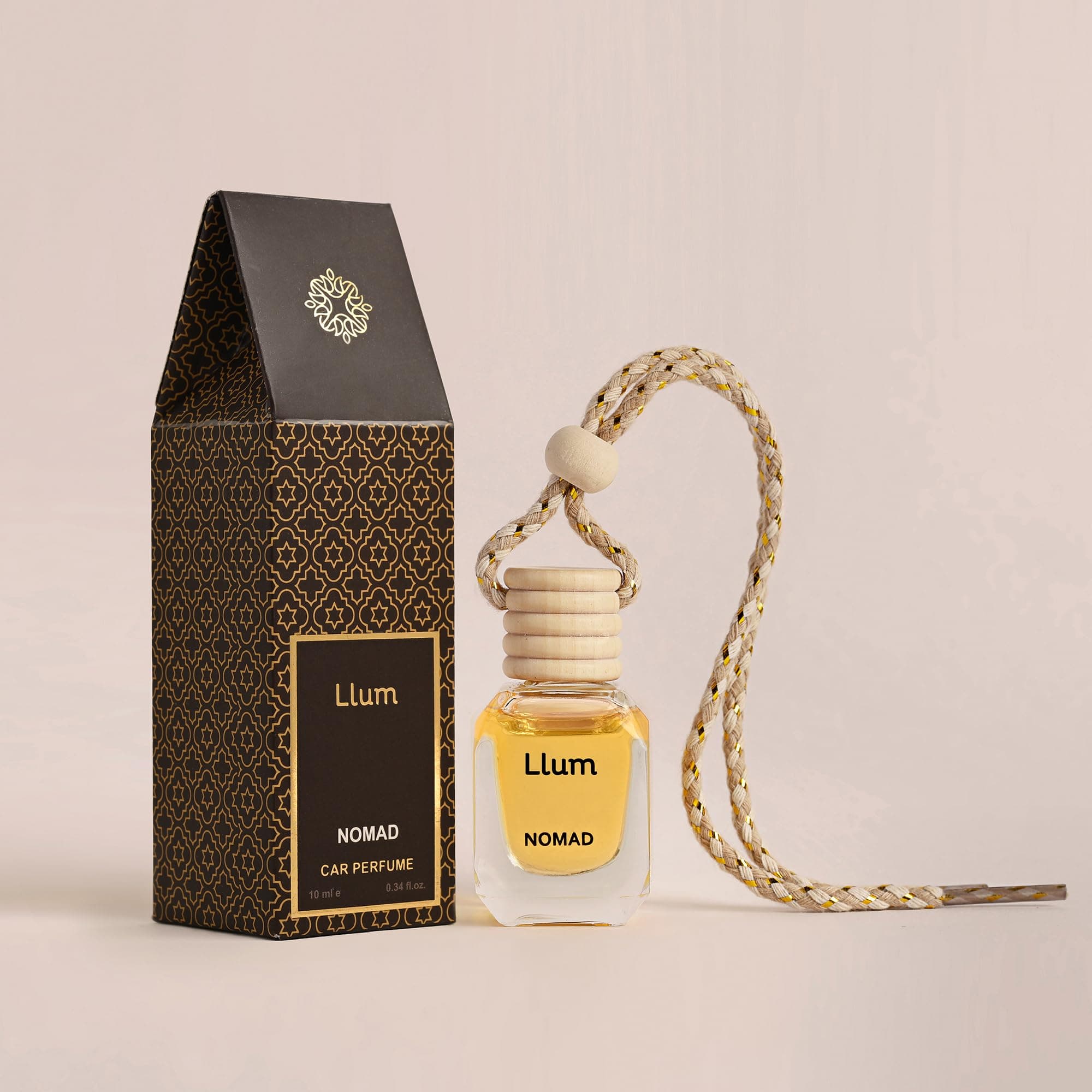 Llum Nomad (Musk) Hanging Car Air Freshener (10 ml) - Luxury, Alcohol-Free & Non-Toxic Scent| Premium Interior Perfume Accessory| Fragrance up to 35 Days| with Ac Vent Clip
