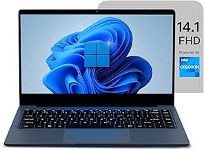 BrowseBook 14.1" FHD IPS Laptop | Best Student & Office Work Laptop | Celeron N4020 | 4GB RAM | 128GB SSD | Windows 11 | 38Wh | 1.3kg | Grey