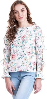 Zink London Women's Polyester Floral Print Top