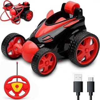 Red 360° Rotating & Rolling Stunt Car Toy | Spin, Stunt, Flip Functions | Remote Control Stunt Car Toy for Kids | Toys for Boys 7-14 Years | Birthday Gift for Kids