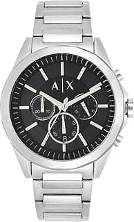 Armani Exchange Armani Exchange Mens Drexler Stainless Steel Chronograph Watch - AX2600 (Black_Free Size)
