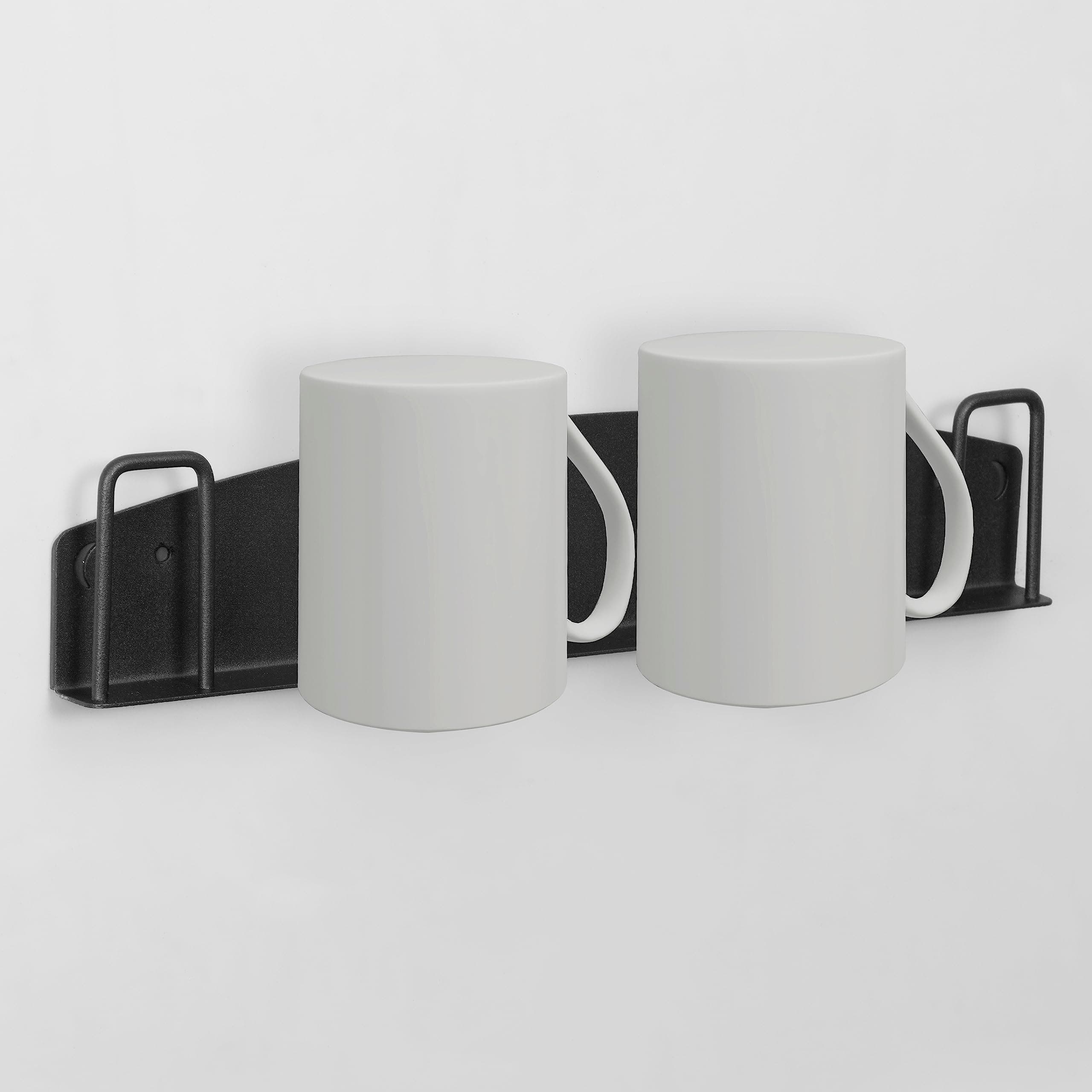 Plantex Metal Mug Stand/Coffee Cup Stand/Kitchen Mug Holder/Magnetic Rack for Fridge/Kitchen Organizer -Pack of 1 (Black)