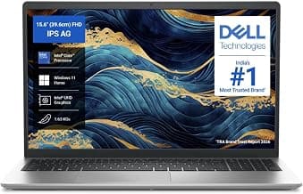 Dell 15 Laptop, 14th Gen Intel Core 3 100U Processor, 8GB, 512GB, Intel UHD Graphics Graphics, 15.6" FHD 120Hz IPS 250 nit Display, 12 Months Mcafee, Win 11 + Office H&S 2024, Platinum Silver, 1.63kg