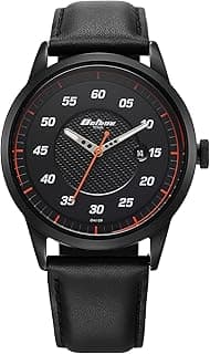 Titan Titan Octane Quartz Analog with Date Black Dial Black Leather Strap Watch for Men - NT1806NL05