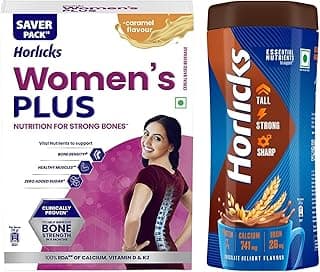 Horlicks Women'S Plus Caramel Nutrition Drink 400 G Refill Pack, Nutrition For Strong Bones With 100% Daily Calcium & Vitamin D - No Added Sugar & Chocolate Nutrition Drink || Jar 500 G