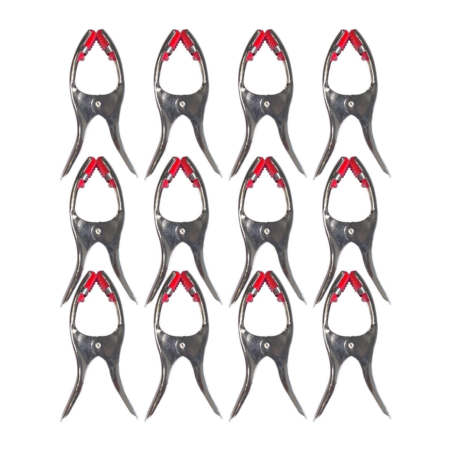 Hazel Stainless Steel Clothes Clips with Plastic Grip | Heavy-Duty Rust-Resistant Laundry Cloth Pegs for Drying Clothes | Pack of 12