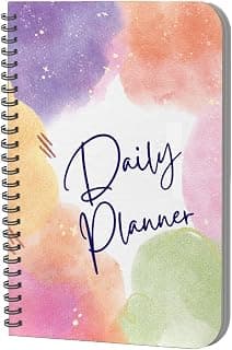 AccuPrints Daily Planner Undated, Schedule Your Day, Manage to-do List, Goals Tracker, Wellness Tracker - 3 Month Planners (Cloud Daily planner)