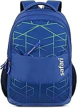 Safari Hitech Large Size 35 Ltrs Water Resistant Standard 4 Compartment Backpack - Blue