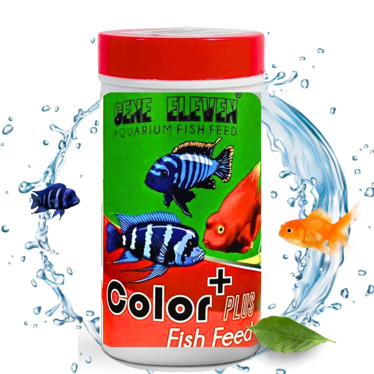 VAYINATO® Aquatic Remedies Gene Eleven Colour Plus Fish Food, 100G | Natural Multi-Color Enhancing Fish Feed by Petzlifeworld