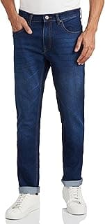 Amazon Brand - Symbol Men Cotton Rich Stretchable Slim Fit Jeans | Casual Denim | Available in Plus Sizes
