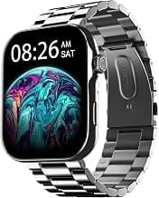 Noise ColorFit Ultra 3 Bluetooth Calling Smart Watch with Biggest 1.96" AMOLED Display, Premium Metallic Build, Functional Crown, Gesture Control with Metallic Strap (Glossy Silver: Elite Edition)