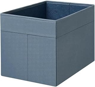 Ikea DRÖNA Storage Box, Blue, 25x35x25 cm, Foldable Fabric Box with Handles for BILLY Bookcase