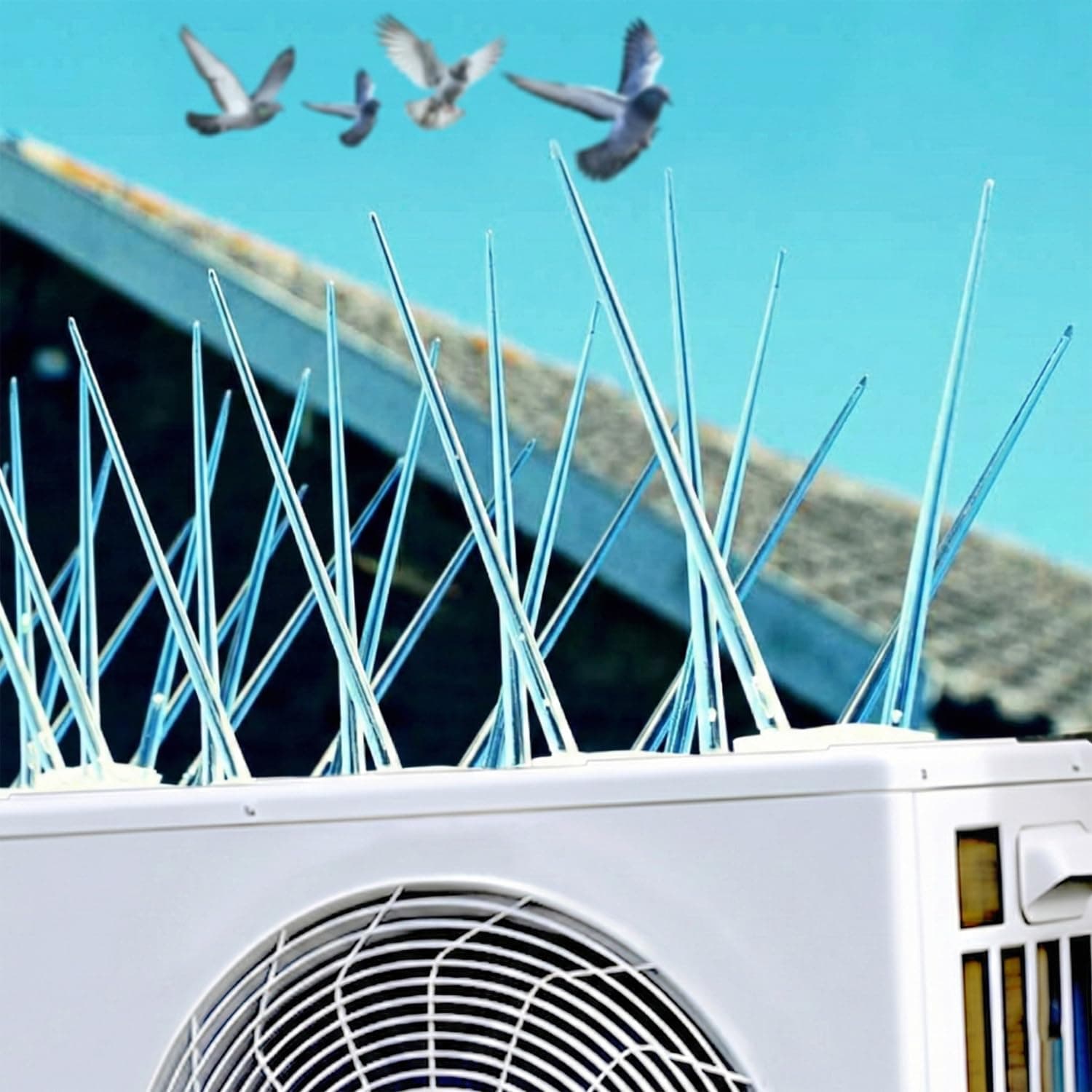 Mr. Right Pigeon Spikes for Balconies (100 pcs), Pigeon Spikes for AC, Window AC and Outdoor Units, Bird Spikes for Pigeon Control