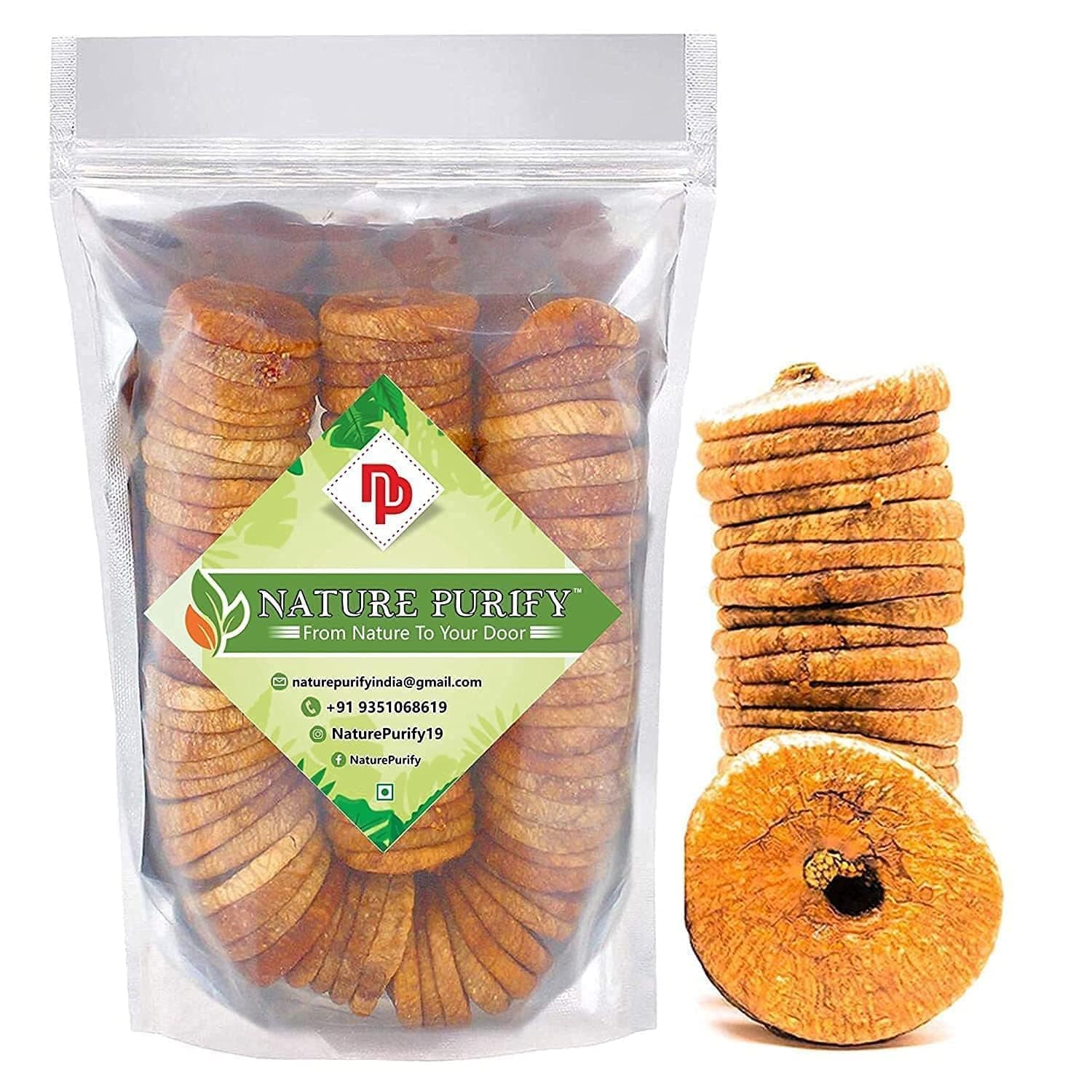 Nature Purify Premium Afghani Anjeer 900GM | Naturally Soft Juicy Dried Figs Dry Fruit | No Added Sugar | Rich Source Of Fiber | Low in Fat | Healthy Snack Pouch Pack OF 1
