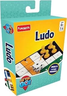 Funskool Games - Travel Ludo, The Classic Startegy Game Board, Portable Classic Travel Games, for Kids and Family, 2-4 Players, 6 & Above