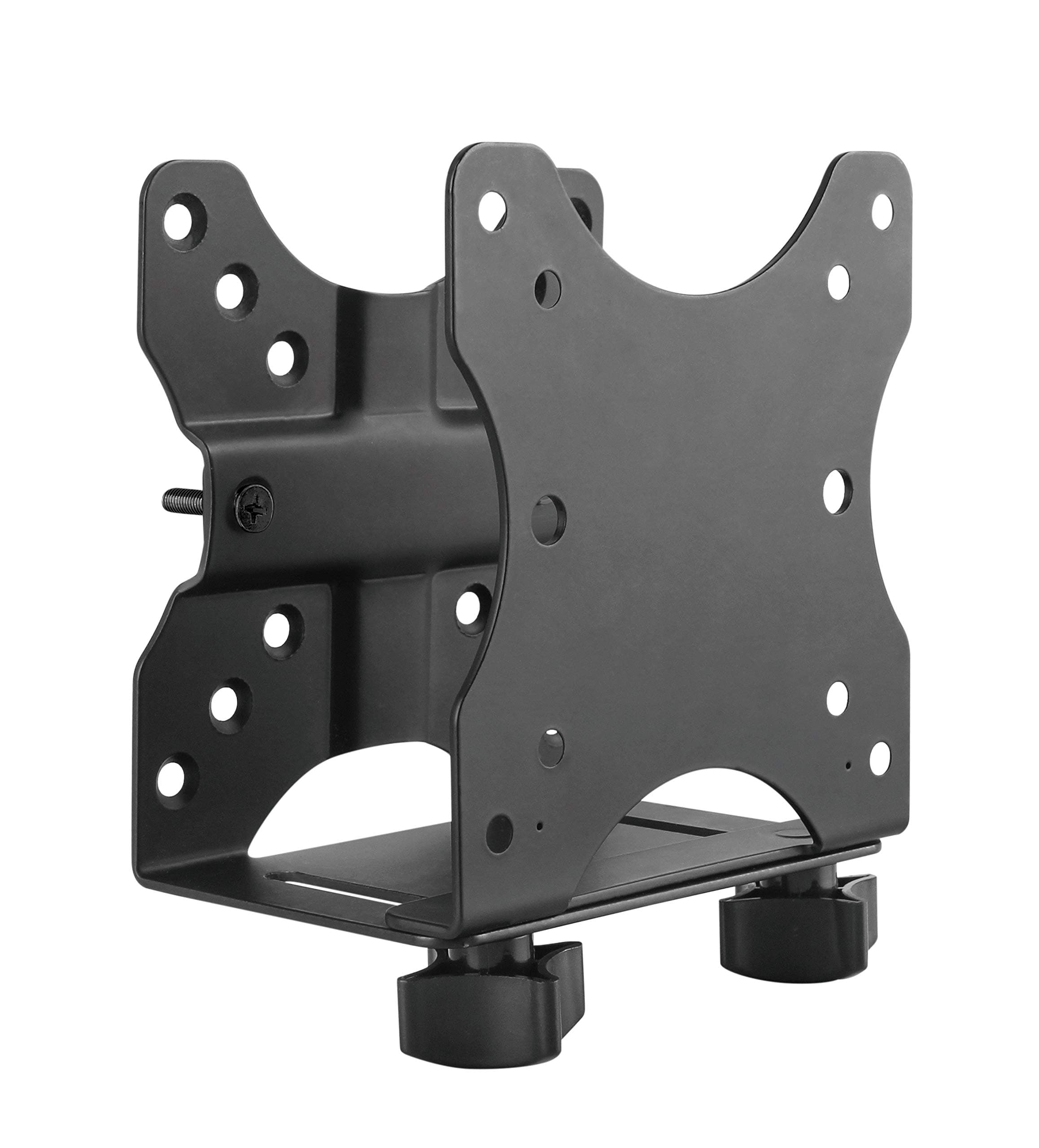 Jin Office Multifunctional Small CPU Holder Mount | Can be Mounted Behind Monitor, On Monitor Arm Or Under Desk| Supports Intel NUC, Thin Client, Mac mini, Most Small CPU's | 5KG Weight Capacity