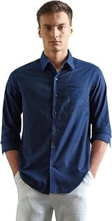 Arrow Arrow Newyork Men Slim fit Cotton Self-Design Long Sleeves Spread Collar Shirt