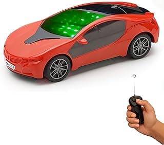 Gooyo GY-6328-11 Hi-Speed Racing Car Toy with 3D Lighting Feature | 3D Lights Famous Remote Control Car Toy for Kids | Red | 3xAA Battery (Not Included) | Gift Box Packaging