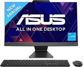 ASUS AIO A320212th Gen, Intel Core i3-1215U, 21.45"(54.4 cm),FHD,8GB,256GB,Windows 11,MS Office 365 Basic (1Y),Office 2024,Black,4.84 Kg,with Wireless Keyboard & Mouse,A3202WBA-BPB010WS, All-in-One PC