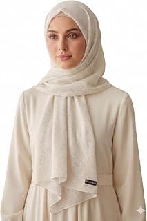 Generic Zara Hijab Crinkle Chiffon Hijab, Off White, Lightweight Textured Wrap, Soft Pleated Headscarf