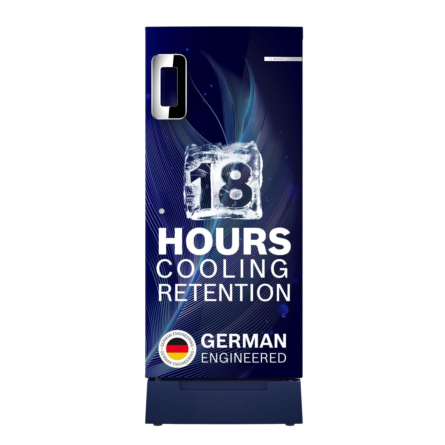 Bosch 207 L, 4 star, Smart Inverter, Direct-Cool Single Door Refrigerator|18 Hrs Cooling Retention |Largest Vegetable Box |Delicate Crisper|2.5x Faster Cooling (2026 Model, Feather Blue,CST20B34AI)