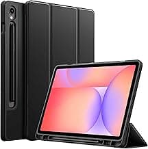 ProElite Cover for Samsung Galaxy Tab S10 Lite 10.9"/Tab S9 FE 10.9 inch/Tab S9 11"/Tab S10 FE 10.9" Cover, Soft Flexible Flip Case with S Pen Holder, Auto Sleep Wake, [Recoil Series] - Black